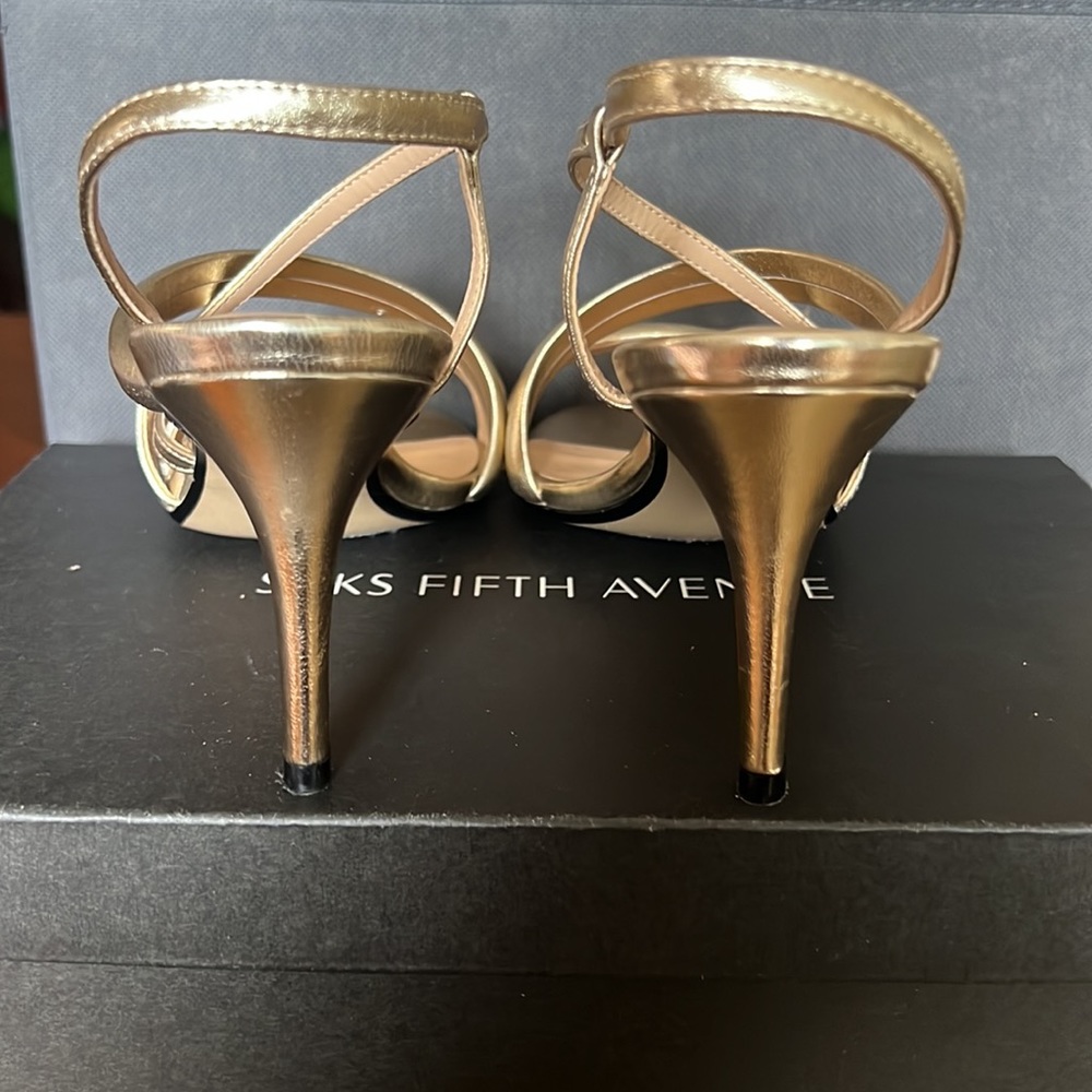 Gold Strap Heels - Picture 4 of 5